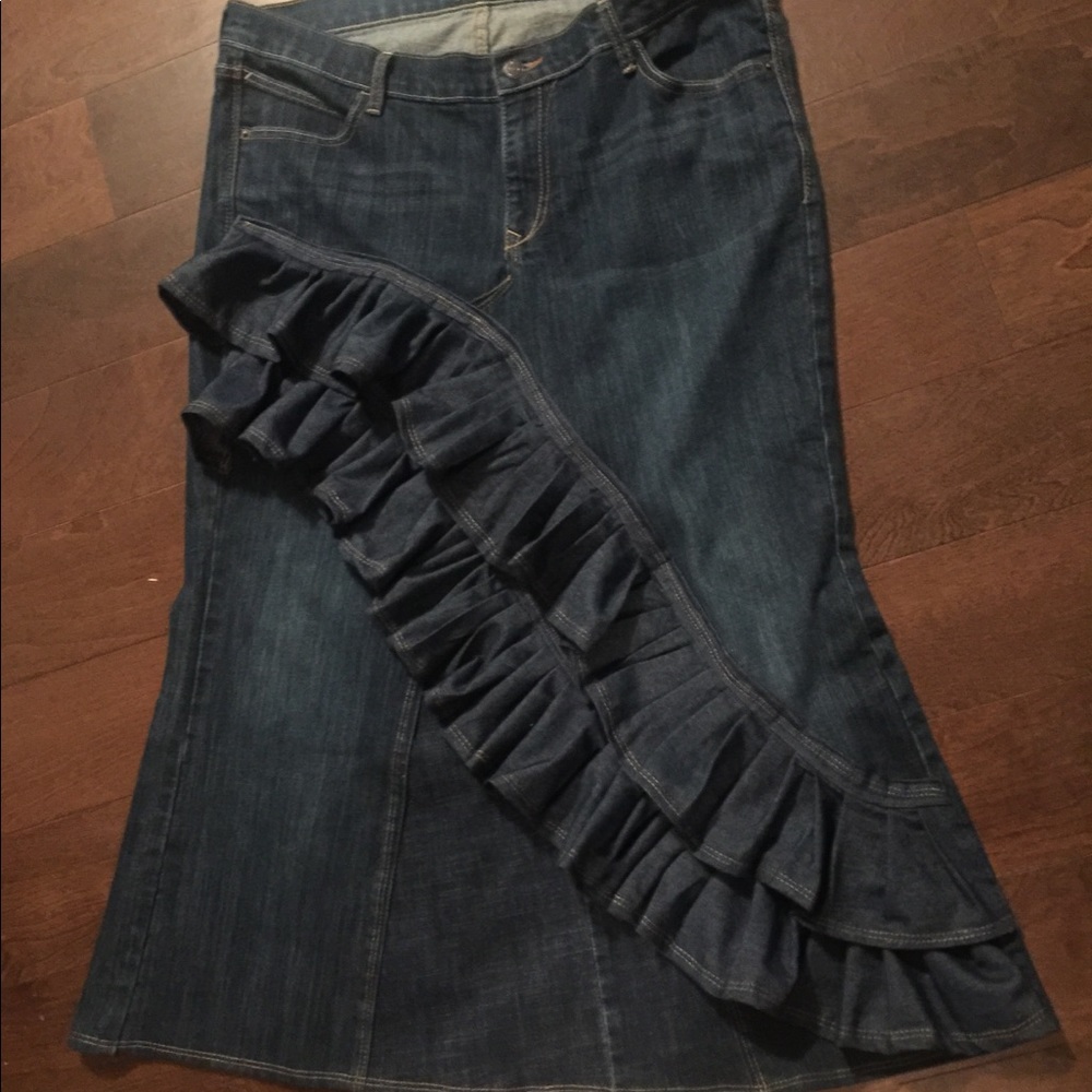 Upcycled jean skirts . Prices firm on these ! - Picture 6 of 8